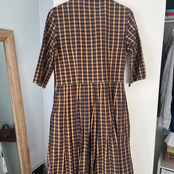 TOAST Unique Collar Dress with Pockets - USA womens 8 (UK12) - Picture 7 of 9